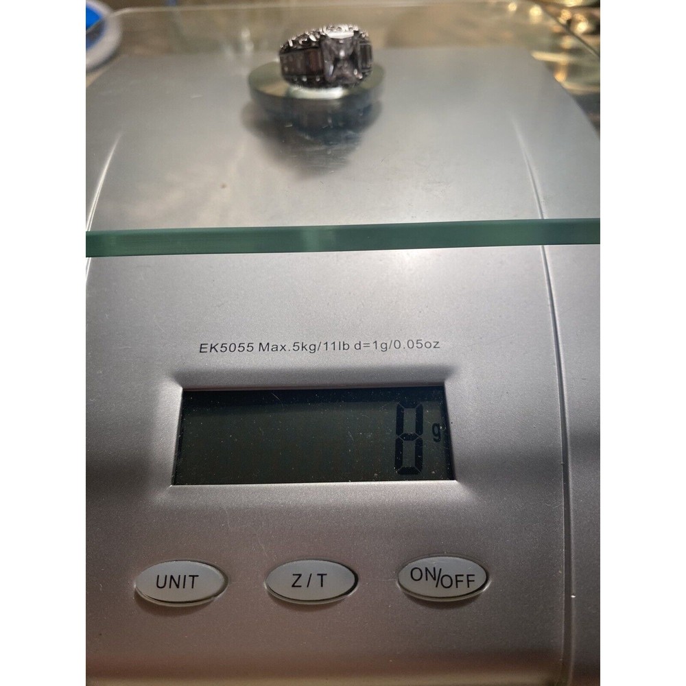 ❌sold❌KAY JEWELERS zirconia ACCENT STERLING SILVER COCKTAIL Wedding RING 6 1/2 - Picture 12 of 12
